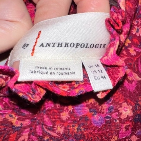 Anthropologie Cottagecore Boho Tierd Floral Dainty Long Sleeve Tunic Dress - Picture 8 of 8